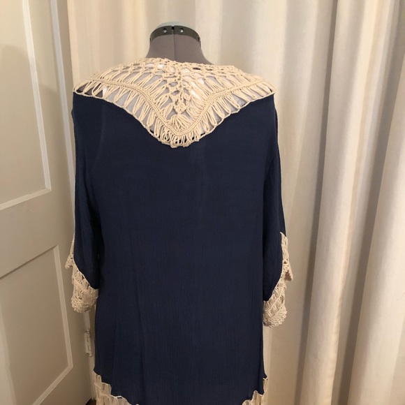 Boho kimono with macrame detail O/S - Picture 2 of 6